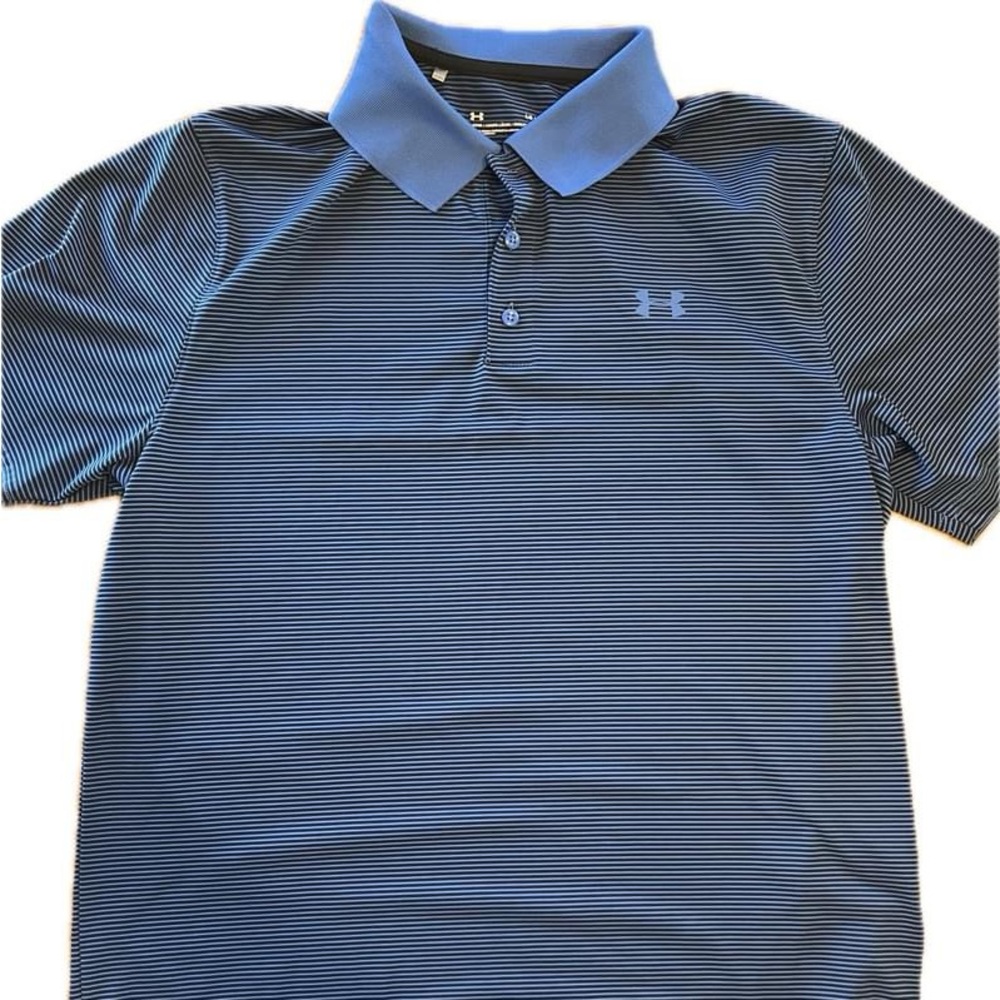 Under Armour Polo- Blue- Size Large- Good Condition